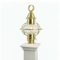 Norwell American Onion Outdoor Post Light - Satin Brass 1711-SB-CL